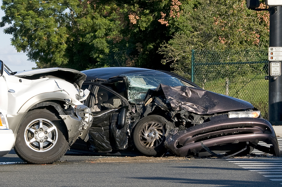 Car accident at Warwick Boulevard and Thorncliff Drive in Newport News