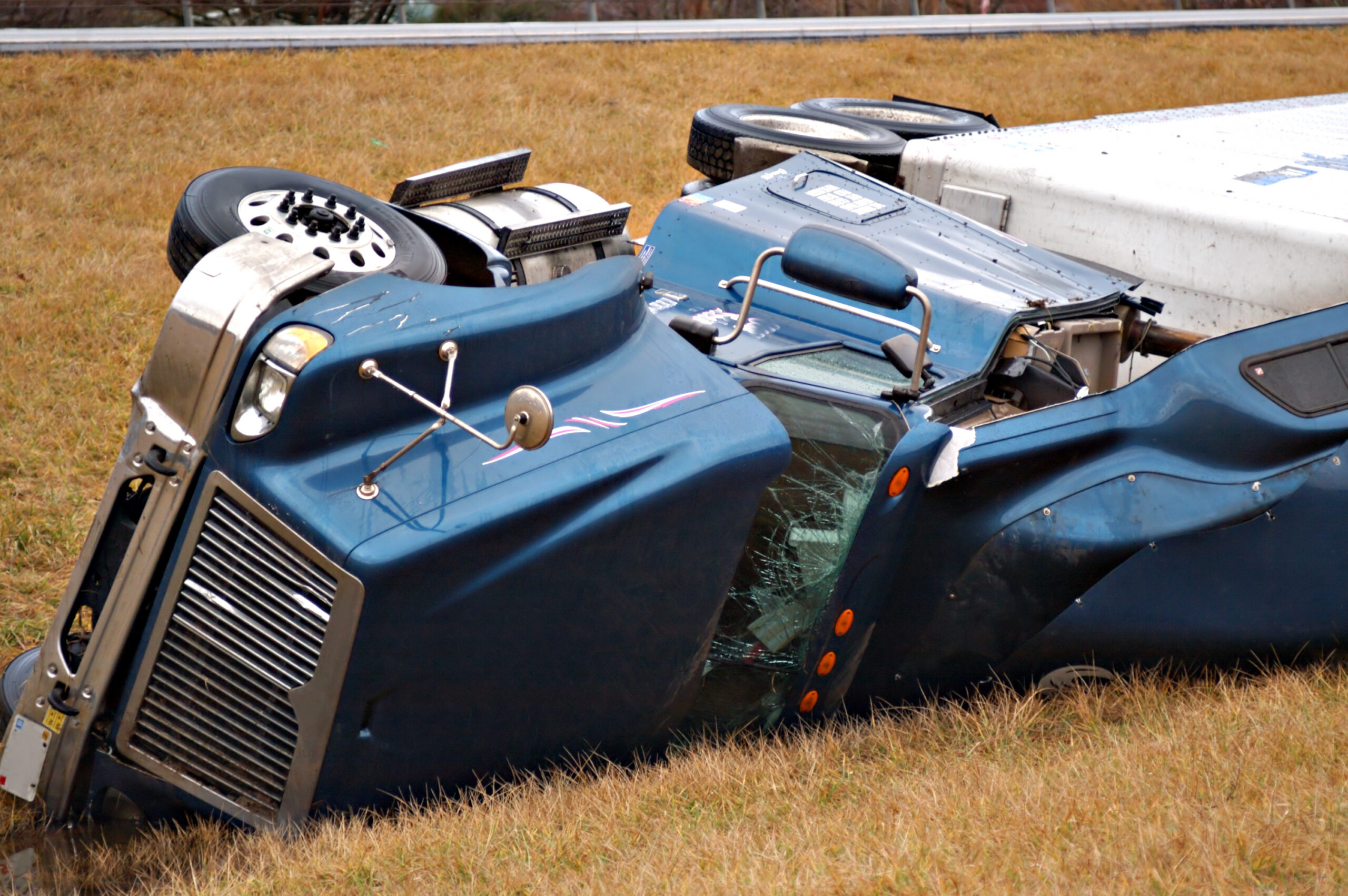Tractor-trailer crash on I-64 in Hampton Virginia