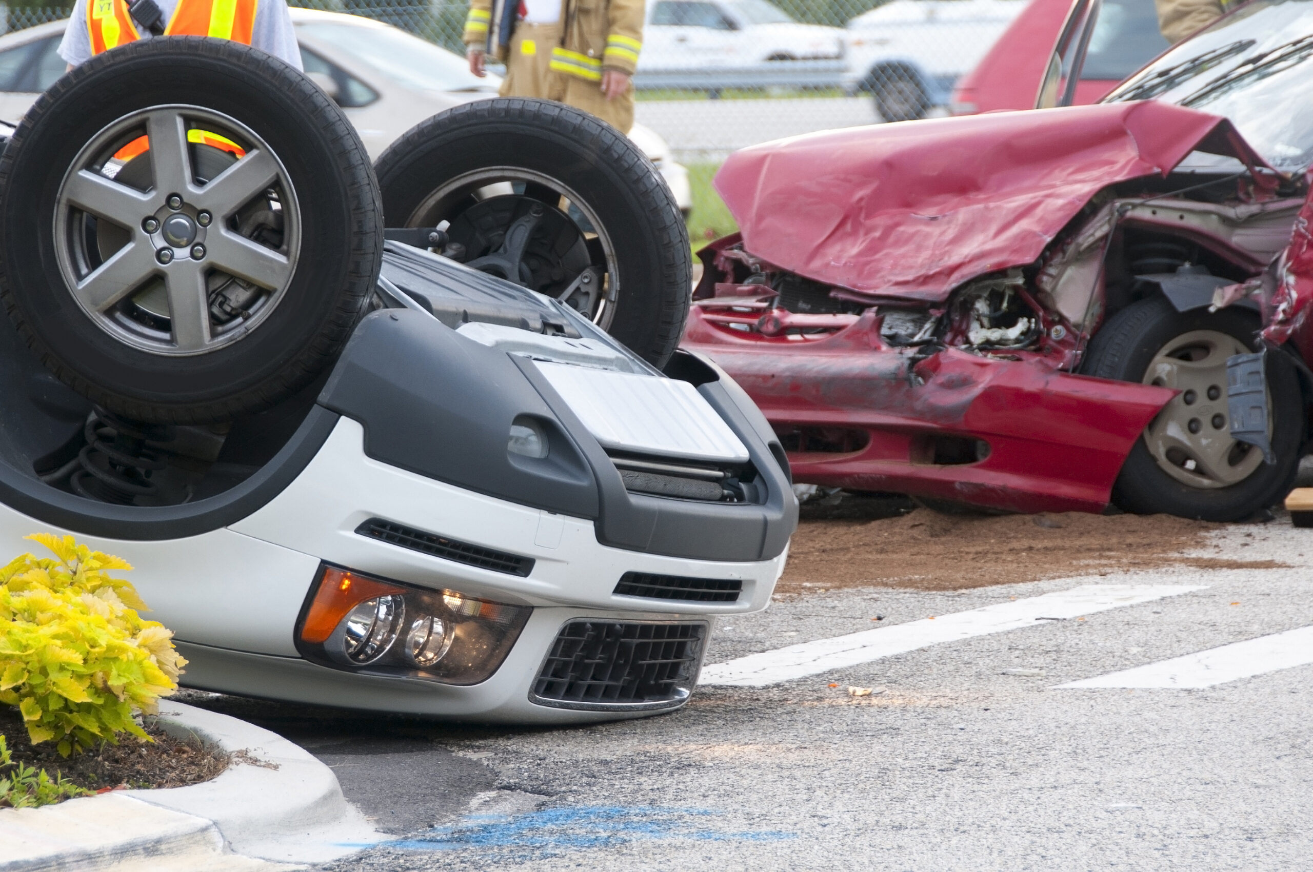 Two-vehicle collision at Taylor Road and Dunedin Drive in Chesapeake Virginia