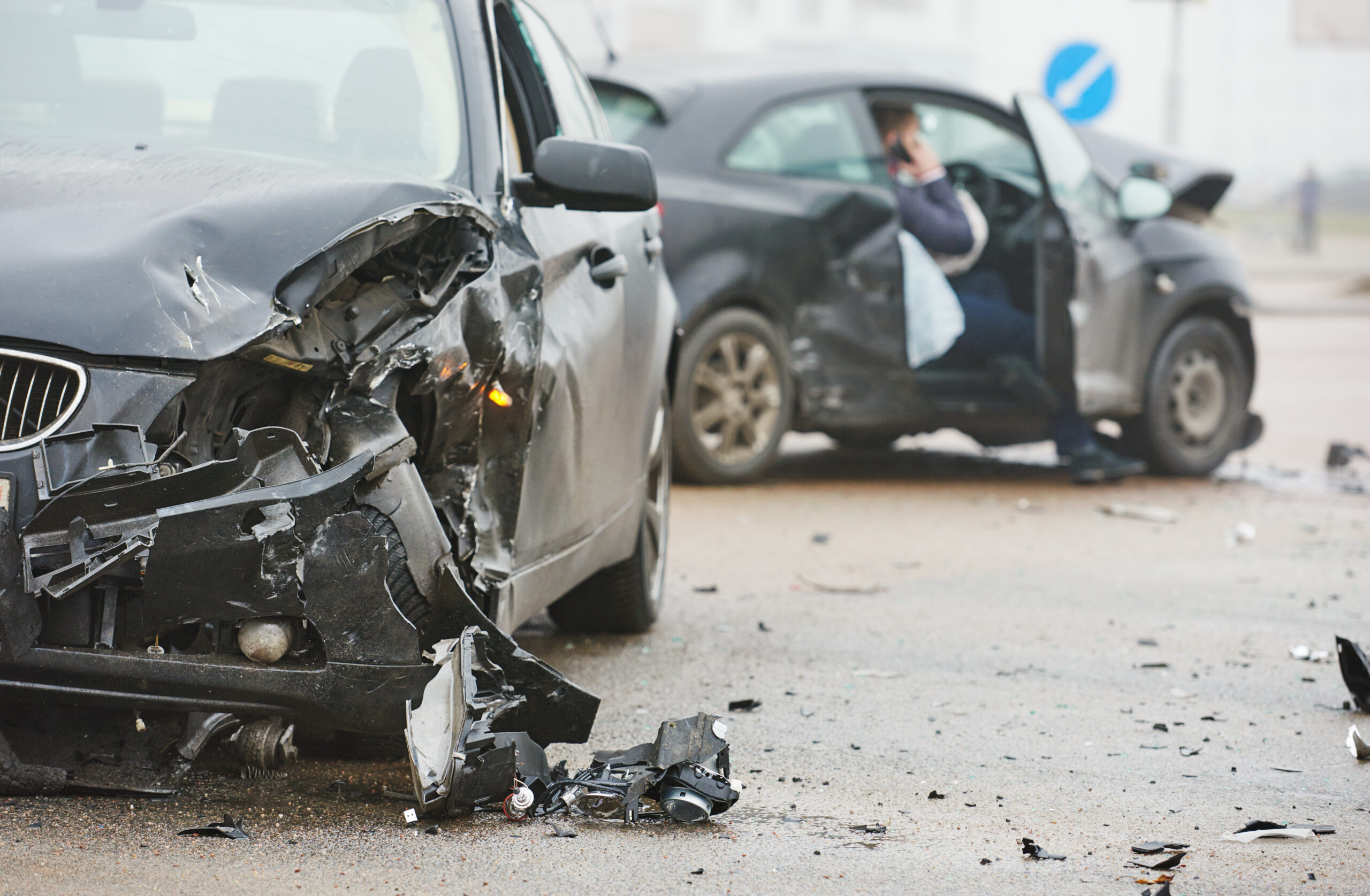 Two-vehicle crash on I-664 near Portsmouth Boulevard in Chesapeake Virginia